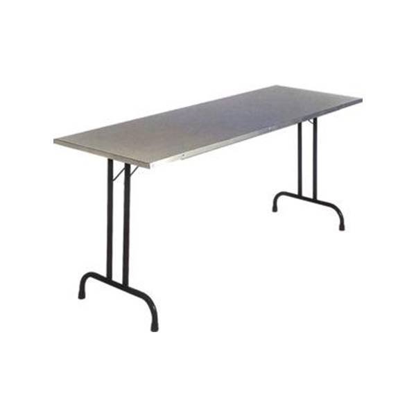 Stainless Steel Work Table – 180×76 cm with Folding Legs